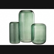 Vase gélules vert transparent haute